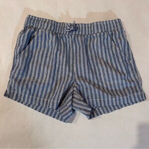 Old Navy Children’s Casual Blue and White Striped Shorts Size XL (14-16)